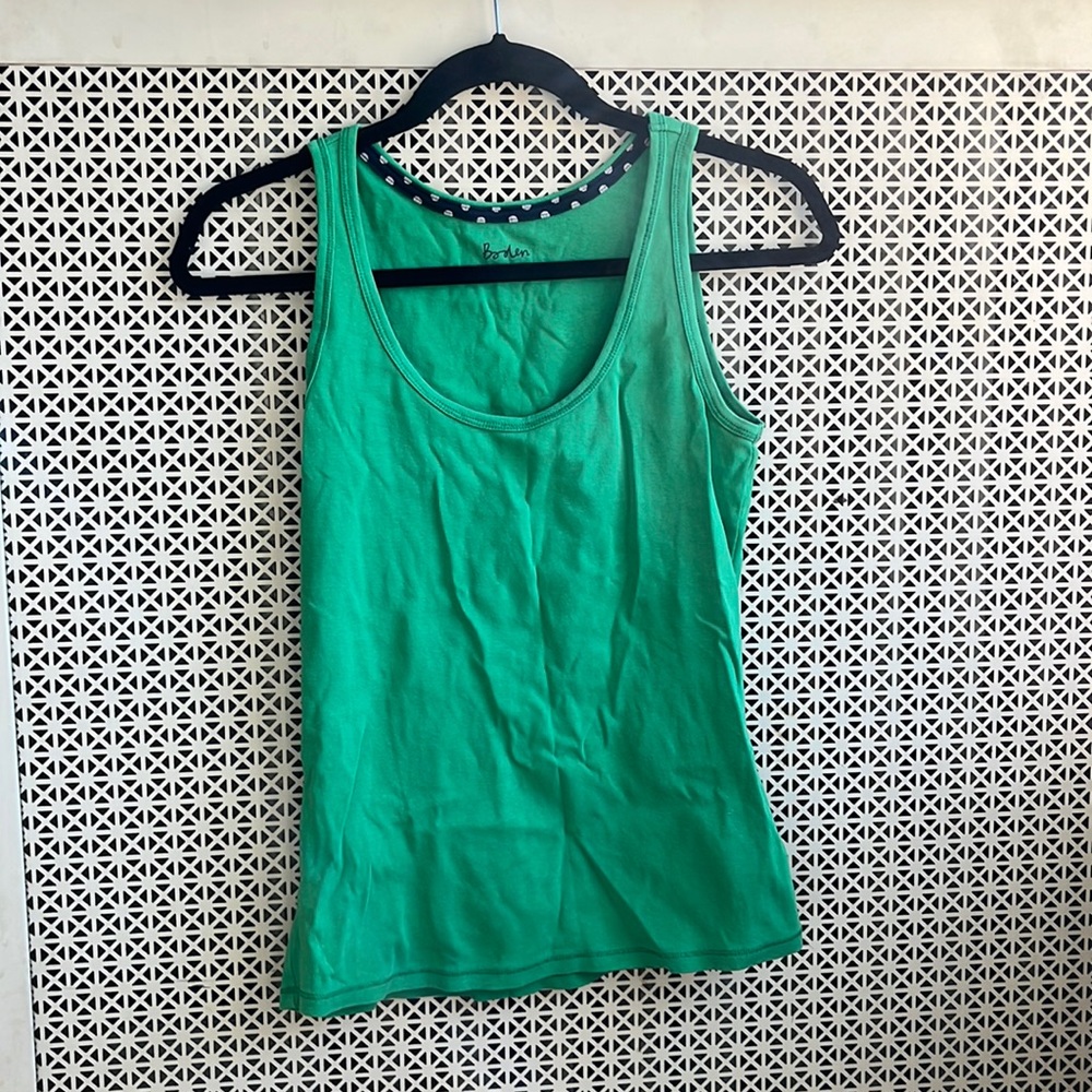 Boden green cotton tank. Size 6